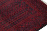 Rug & Kilim's Baluch Afghan rug in Red & Blue-Black Patterns | Area Rug in Rugs by Rug and Kilim