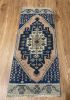 Hand-woven Turkish Rug Doormat| 1.4 x 3.2 | Small Rug in Rugs by Wool and Rug. Item composed of wool in boho or contemporary style