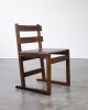 Piero Slatted-Back Chair in Rosewood & Leather by Costantini | Dining Chair in Chairs by Costantini Design. Item made of wood with fabric