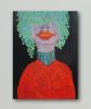 I AM FINE - acrylic portrait painting | Oil And Acrylic Painting in Paintings by Marinela Puscasu. Item composed of canvas in contemporary or eclectic & maximalism style