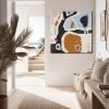 Large Original Abstract Painting "Quiet Coastline" | Oil And Acrylic Painting in Paintings by Sarina Diakos Art. Item composed of canvas and synthetic