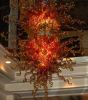 "Golden Nugget" ~ Hand Blown Glass Chandelier Lighting | Chandeliers by White Elk's Visions in Glass - Glass Artisan, Marty White Elk Holmes & COO, Jo Pierce