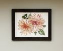 Two Dahlias on-edge paper art | Wall Sculpture in Wall Hangings by JUDiTH+ROLFE. Item made of paper works with contemporary style