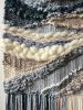 Fiber Wall Art "Ocean Drift" | Tapestry in Wall Hangings by Tissage Sauvage. Item composed of wood and cotton in boho or coastal style