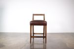 Modern Exotic Wood Stool in Leather by Costantini, Ecco | Counter Stool in Chairs by Costantini Design. Item made of wood with leather works with contemporary & modern style