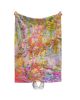 Belgian Linen Fabric Art Panel: Blossom by Dorothy Fagan | Textiles by Dorothy Fagan Fine Arts. Item composed of linen in boho or mid century modern style