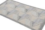 Rug & Kilim’s Scandinavian Runner Rug in Blue, Gray & Cream | Area Rug in Rugs by Rug and Kilim