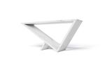Time/Space Portal Console in Carrara Marble | Console Table in Tables by Neal Aronowitz. Item composed of stone compatible with minimalism and mid century modern style