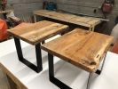 Pecan live edge end tables | Tables by Peach State Sawyer Services