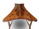 Dragonfly Motif Mahogany Table / Desk | Tables by Rosemary Home Design. Item made of wood works with mid century modern & art deco style
