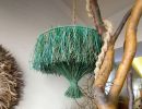 Raffia Bohemian Chandelier, Bohemian Lighting, Raffia Pendan | Table Lamp in Lamps by Magdyss Home Decor. Item works with boho & contemporary style