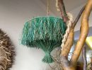 Raffia Bohemian Chandelier, Bohemian Lighting, Raffia Pendan | Table Lamp in Lamps by Magdyss Boutique. Item works with boho & contemporary style