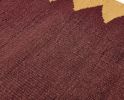 Handwoven Maroon/Tan Wool Stair Runner | Runner Rug in Rugs by Evergreen Carpets. Item composed of wool in boho or minimalism style