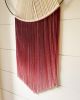 Large Dip Dyed Gold Hoop Macrame Wall Hanging, Custom colors | Tapestry in Wall Hangings by The Cotton Yarn. Item composed of cotton & fiber