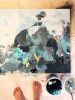Broccolini pomegranate salad | Oil And Acrylic Painting in Paintings by Nino Yuniardi. Item made of wood with synthetic