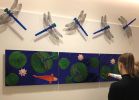 Fused Glass Dragonfly Mural | Wall Sculpture in Wall Hangings by Mark Ditzler Glass Studio, LLC | Lucile Packard Children's Hospital Stanford- Oncology in Palo Alto. Item made of glass