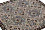 Rug & Kilim’s Caucasian Square Rug in Blue with Geometric | Area Rug in Rugs by Rug and Kilim