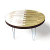 Zipper Pieced Wood Coffee Table on hairpin legs | Tables by Basemeant WRX. Item made of wood