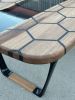 Special Conferance Table - Clear Epoxy Resin Table | Dining Table in Tables by Tinella Collection. Item made of walnut compatible with minimalism and art deco style
