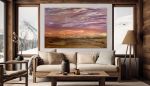 Sunday's Sunset Extra Large Painting | Paintings by Kimberly Conrad Contemporary Art Gallery. Item compatible with boho and contemporary style