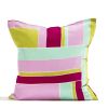 Double "Meryls" screen-printed 100% silk cushion cover | Pillows by Natalia Lumbreras. Item composed of fabric