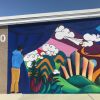 Wall Mural | Street Murals by Mindful Murals | Lewis Middle School in San Diego. Item composed of synthetic