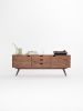 HEIM -Sideboard, credenza, dresser, commode - made of black | Storage by Mo Woodwork | Stalowa Wola in Stalowa Wola. Item composed of oak wood compatible with minimalism and mid century modern style
