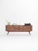 Sideboard, credenza, dresser, commode - made of black walnut | Storage by Mo Woodwork | Stalowa Wola in Stalowa Wola. Item composed of oak wood compatible with minimalism and mid century modern style