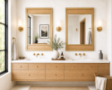 Hudson Mirror | Decorative Objects by Sand & Iron. Item made of oak wood with steel works with mid century modern & contemporary style