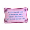 velvet GOSSIP GIRL sassy quote toss pillow | Pillows by Mommani Threads. Item made of fabric works with traditional & transitional style