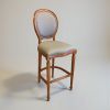 Madallion Oval Back Nailhead Bar Stool | Chairs by Kleinhaus Furniture. Item composed of wood and leather in country & farmhouse or eclectic & maximalism style