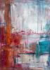 Vibrant Tranquility | Oil And Acrylic Painting in Paintings by Shirly Maimom Art. Item composed of canvas compatible with contemporary and art deco style