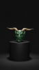 The Emerald Dweller – Hand-Carved Forest Goblin Sculpture | Decorative Objects by Holzkunst Samuel Meisinger. Item composed of wood compatible with art deco style