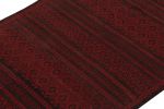 Vintage Persian Kilim in Red and Black Geometric Patterns | Area Rug in Rugs by Rug and Kilimareaar