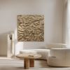 3d Textured Gold Wall Art Acrylic Texture | Oil And Acrylic Painting in Paintings by Berezart. Item composed of canvas & metal