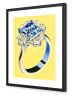Blue Sapphire Ring Portrait | Oil And Acrylic Painting in Paintings by Michelle Keib Art. Item in contemporary or art deco style