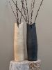 Ceramic Distressed Textured Off White Vase | Vases & Vessels by Elena Miller. Item made of ceramic works with contemporary & modern style