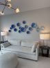 "Laguna Series" Ombre Light Aqua to Deep Marine Blue | Sculptures by Debra Steidel. Item composed of ceramic in contemporary or coastal style