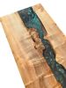 Exotic Maple Burl Emerald Green Coffee Table | Tables by Southern River Tables. Item composed of maple wood
