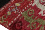 Rug & Kilim’s Caucasian Tribal Rug in Red with Vine Scroll | Area Rug in Rugs by Rug and Kilim