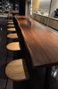 16' solid walnut slab table | Communal Table in Tables by Where Wood Meets Steel | United Club in Denver. Item made of walnut with steel works with modern & traditional style