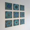 Outdoor wall art (set of 9 tiles) | Wall Sculpture in Wall Hangings by GVEGA. Item made of stoneware works with mediterranean style