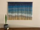 WAVES Coastal Beach Textile Wall Hanging, Custom Fiber Art | Macrame Wall Hanging in Wall Hangings by Wallflowers Hanging Art. Item made of oak wood & wool compatible with boho and country & farmhouse style