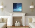 Ocean I - Framed Original Painting on Canvas, 24"x24" | Oil And Acrylic Painting in Paintings by 330art. Item made of canvas works with contemporary & country & farmhouse style