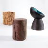 Ossian Hand Carved Log Table | Side Table in Tables by Pfeifer Studio. Item composed of wood in boho or contemporary style