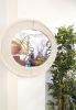 Raffia Mirror, Single Round Raffia Mirror, Boho Mirror, Wall | Decorative Objects by Magdyss Boutique | Soseaua Nordului 96E, Bucharest in București. Item composed of wood and cotton in boho or minimalism style