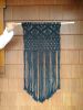 Black Macrame Wall Hanging | Wall Hangings by Q Wollock. Item made of cotton & fiber