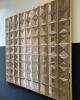 Grid - Beige and Creme | Tapestry in Wall Hangings by Fault Lines by Matthias de Vogel. Item made of fabric