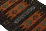 Vintage Afghan Kilim with Polychromatic Geometric Patterns | Area Rug in Rugs by Rug and Kilim. Item composed of wool
