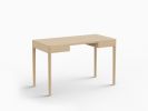FRONT – Minimalist Work Desk in Solid Ash Wood | Tables by MOR Design. Item made of wood works with minimalism & mediterranean style